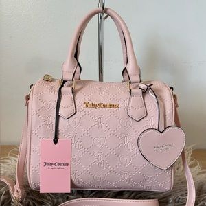 JUICY COUTURE Bag Bestseller Fame Crossbody Satchel - Pink Clay Deboss NWT